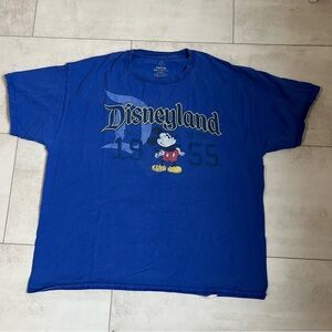 Disney vintage Hanes T-Shirt vintage‎ Sz XL Blue Disneyland Resorts Mickey Mouse